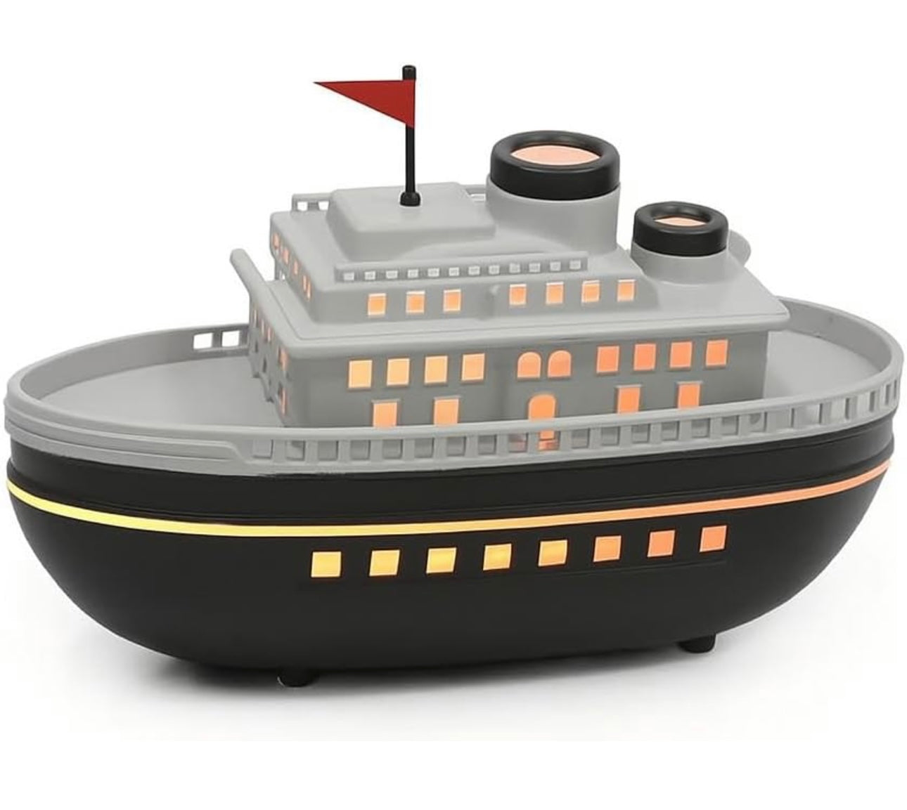 Boat shaped Essential oil Diffuser and Air Humidifier With Cozy Cabin Window Glow