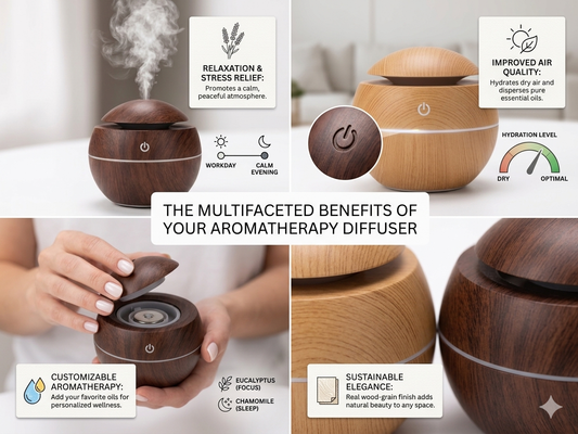 Wooden Air Humidifier And Aroma Diffuser